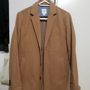 Brown wool long coat